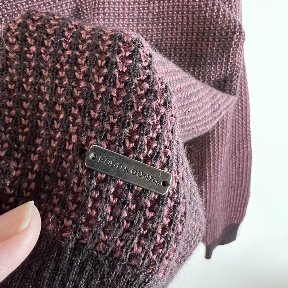 RODD & GUNN Wilberforce Knit Sweater Extra Fine Merino Burgundy Men's Large - Picture 5 of 9